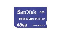 CARTE MEMORY STICK PRO DUO 8GB