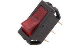 INTERRUPTEUR A BASCULE AVEC VOYANT ROUGE ON-OFF 12V 20A  