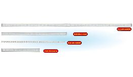 REGLETTE ALU 50CM 12V 54 LEDS BLANCHES 6W