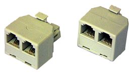 DOUBLEUR RJ12 1X6P6M-2X6P6F