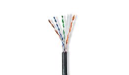 CABLE FTP 4 PAIRES CAT6 POUR L'EXTERIEUR NOIR LE METRE