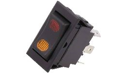 INVERSEUR  ON-OFF-ON 20A - 12V DC NOIR A LED