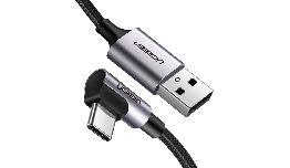 CORDON USB  MALE - USB C MALE COUDE (90°)  1M