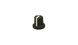 BOUTON NOIR L'INDICATEUR BLANC  AXE 6MM  16X15,1MM