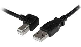 CORDON USB A MALE-USB B MALE 1M COUDE