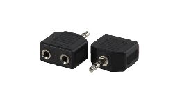 ADAPTATEUR JACK 3.5MALE-2X3.5 STEREO FEMELLE