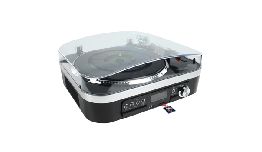 PLATINE VINYLE USB-SD-RCA AVEC HP 2X0.8WRMS ARRET AUTOMATIQ