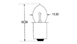 LAMPE P13.5S 4.8V 750MA