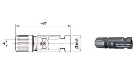 FICHE FEMELLE 6MM2 POUR RACCORD PANNEAU SOLAIRE MC4