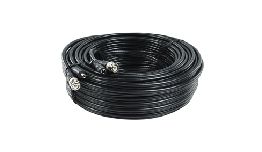 CABLE CAMERA COAXIAL 30M RG59 BNC-BNC+JACK ALIM 