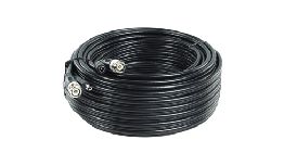 CABLE CAMERA COAXIAL 20M RG59 BNC-BNC+JACK ALIM 