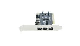 CARTE PCI FIREWIRE 3 PORTS EXTERNE-1 PORT INTERNE