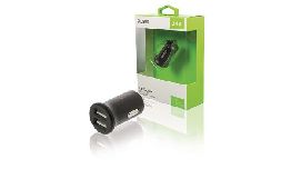 CHARGEUR ALLUME CIGARE  2-OUTPUTS 2.4 A 2 X USB NOIR