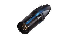 FICHE XLR MALE 3P NEUTRIK NOIR OR