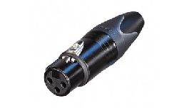 FICHE XLR FEMELLE 3P NEUTRIK NOIR OR