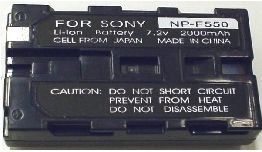 BATTERIE CAMERA SONY NP-F960 - NP-F550 7.2V 2200MA