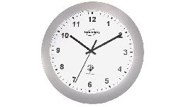 HORLOGE MURALE INOVALLEY RADIO PILOTEE 30CM ARGENT