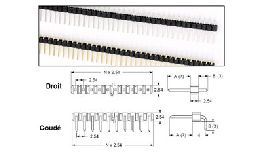 CONNECTEUR HE13-HE14 MALE 40 BROCHES PAS 2.54MM