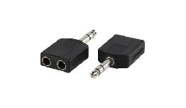 ADAPTATEUR JACK 6.35 MALE-2X6.35 FEMELLE STEREO