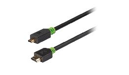 CORDON HDMI-MICRO HDMI 2M OR HAUTE VITESSE 24K