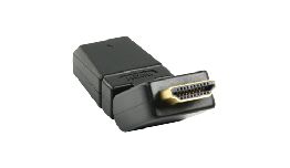 ADAPTATEUR HDMI MALE-HDMI FEMELLE PIVOTANT OR