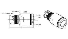 FICHE BNC 50E A SOUDER  POUR CABLE 10-11MM RG225, RG393, RG213 OU RG214