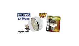 LAMPE 40 LEDS 220V E27 4.4W BLANC FROID