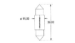 LAMPE NAVETTE 11X39 12V 830 MA