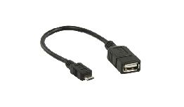 [CD60515B0] CORDON DATA OTG USB A FEMELLE 2.0 A - MICRO USB B 0.20 M
