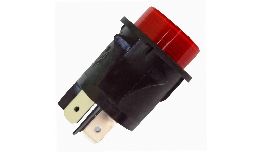 [IN49HF122] POUSSOIR ROUGE 1 POSITION 16A 250V OFF-(ON)