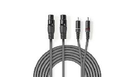 [CDCM15F] CORDON 2 RCA MALE-2 XLR  FEMELLE 1.5M  IBIZA