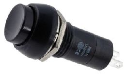 [INPS11ABK] INTER POUSSOIR NOIR ON-OFF DIA.12MM 1A 250V