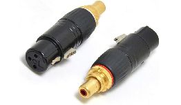 [ACRX4PF] ADAPTATEUR XLR FEMELLE-RCA FEMELLE PLAQUEE OR