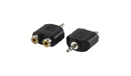 [ACAC010] ADAPTATEUR JACK 3.5M-2 RCA FEMELLE