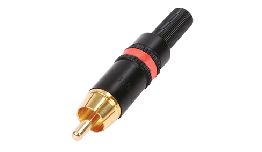 [ACNYS3732] FICHE RCA MALE OR NEUTRIK ROUGE